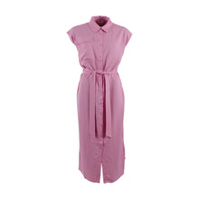 Charger l'image dans la galerie, Robe chemise - Dress Eva lila gabardine
