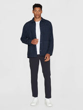 Charger l'image dans la galerie, Chemise en lin rayée - Striped linen overshirt stripe navy
