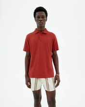Charger l'image dans la galerie, Polo en chanvre - Orange red hemp polo
