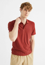 Charger l'image dans la galerie, Polo en chanvre - Orange red hemp polo

